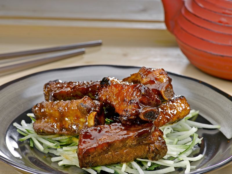 jsf18101480 (Braised Pork Ribs in Aged Mandarin Peel Sauce)