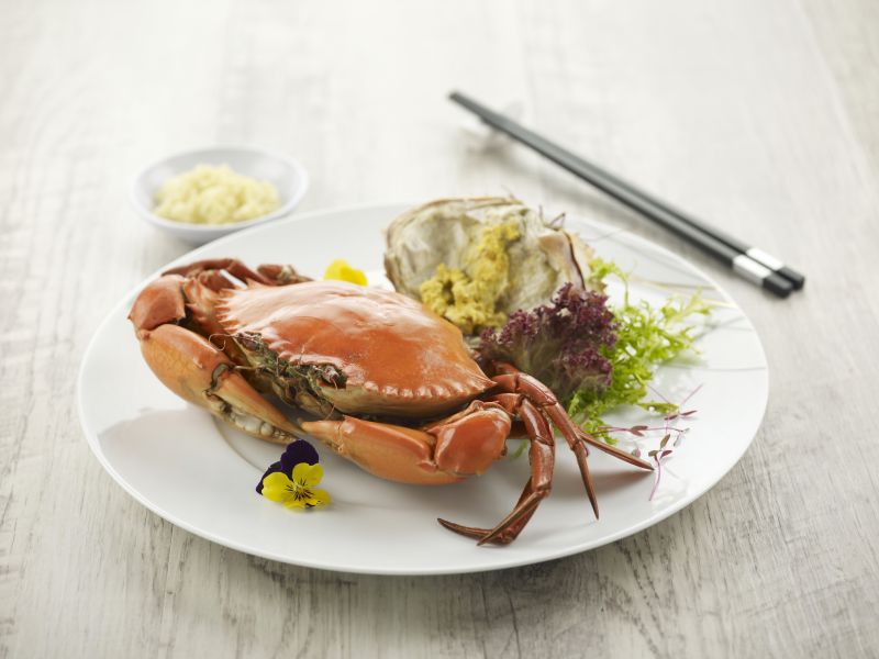 Chilled Yellow Roe Crab in Teochew Style 娼紡鍐婚粍鑶忚煿