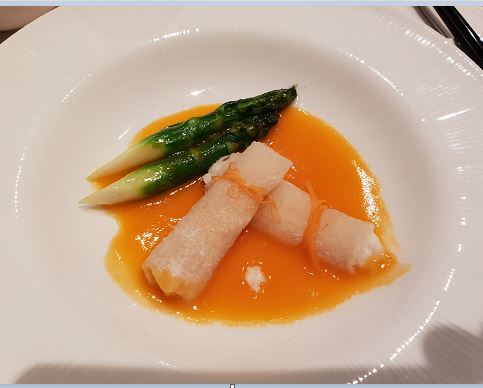 双蟹芦笋竹笙卷