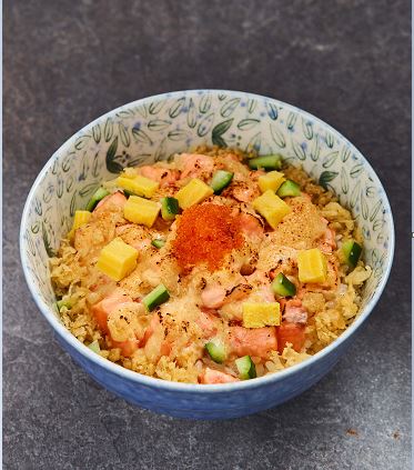 kogane yama - aburi salmon mentai don