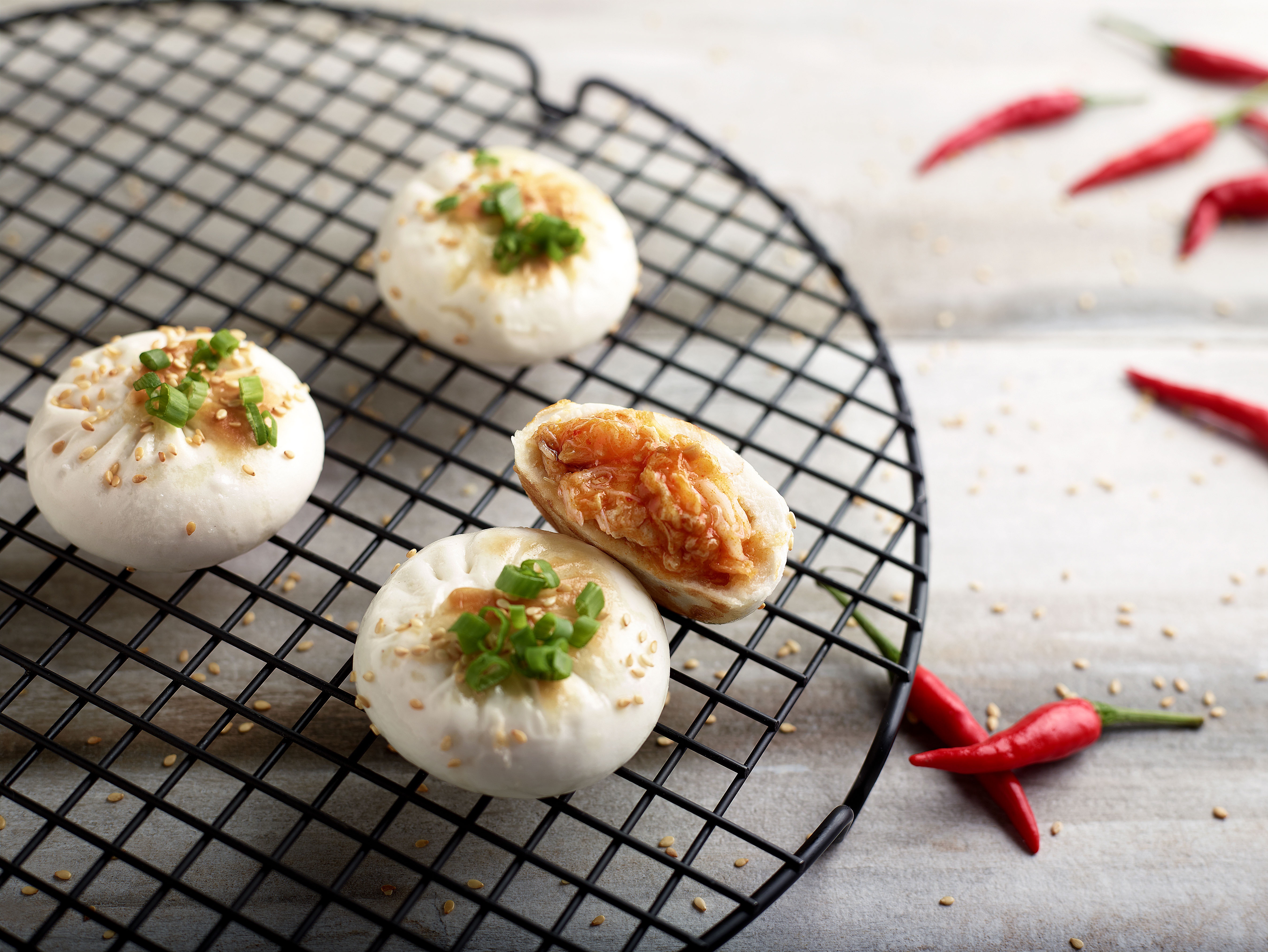 JUMBO Seafood - Pan Fried JUMBO Chilli Crab Buns 珍宝辣椒蟹肉生煎包 ($8.80)