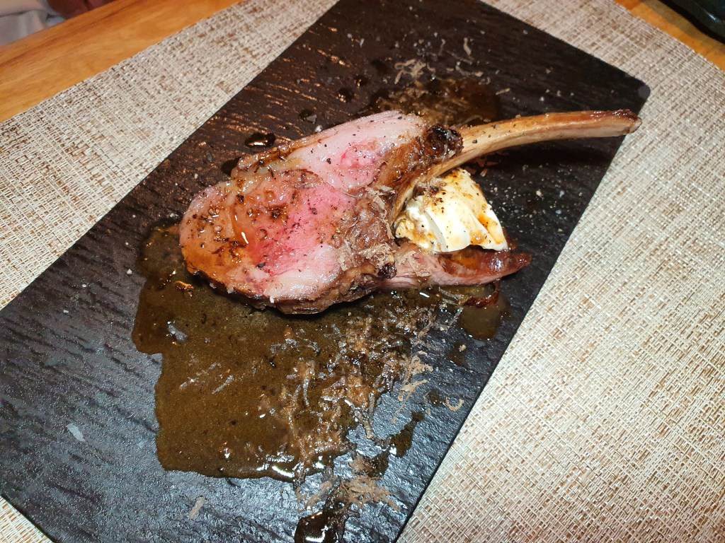 This image has an empty alt attribute; its file name is lamb-with-shaved-italian-truffle-and-truffle-sauce.jpg